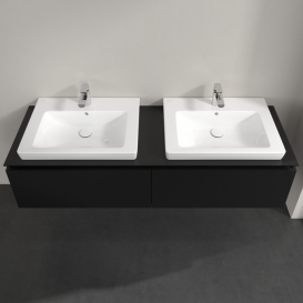 Тумба под раковину Villeroy & Boch Legato 160х38 см МДФ/ДСП черный матовый лак B69200PD