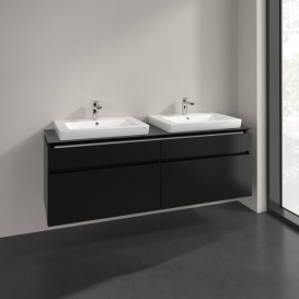 Тумба под раковину Villeroy & Boch Legato 160х55 см МДФ/ДСП черный матовый лак B69300PD