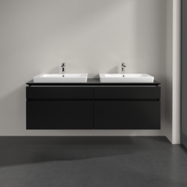 Тумба под раковину Villeroy & Boch Legato 160х55 см МДФ/ДСП черный матовый лак B69300PD