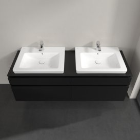 Тумба под раковину Villeroy & Boch Legato 160х55 см МДФ/ДСП черный матовый лак B69300PD