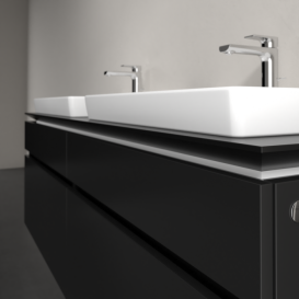 Тумба под раковину Villeroy & Boch Legato 160х55 см МДФ/ДСП черный матовый лак B69300PD