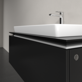 Тумба под раковину Villeroy & Boch Legato 100х38 см МДФ/ДСП черный матовый лак B69400PD