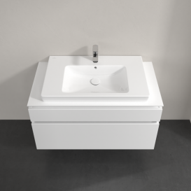 Тумба под раковину Villeroy & Boch Legato 100х55 см МДФ/ДСП белый глянцевый B69500DH