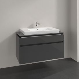 Тумба під раковину Villeroy & Boch Legato 100х55 см МДФ/ДСП глянсовий сірий B69500FP