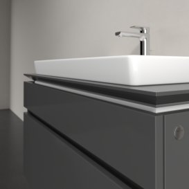 Тумба під раковину Villeroy & Boch Legato 100х55 см МДФ/ДСП глянсовий сірий B69500FP