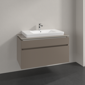 Тумба под раковину Villeroy & Boch Legato 100х55 см ДСП трюфель серый B69500VG