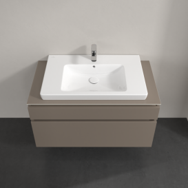 Тумба под раковину Villeroy & Boch Legato 100х55 см ДСП трюфель серый B69500VG