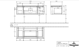 Тумба під раковину Villeroy & Boch Legato 120х38 см ДСП ніжно-сірий B69600VK
