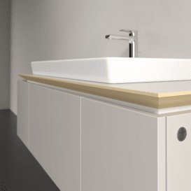 Тумба під раковину Villeroy & Boch Legato 120х38 см ДСП ніжно-сірий B69600VK