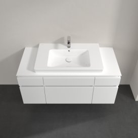 Тумба под раковину Villeroy & Boch Legato 120х55 см МДФ/ДСП белый глянцевый B69700DH