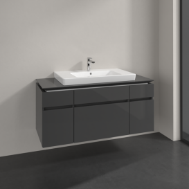 Тумба под раковину Villeroy & Boch Legato 120х55 см МДФ/ДСП глянцевый серый B69700FP