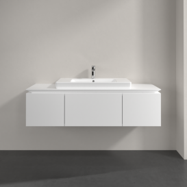 Тумба под раковину Villeroy & Boch Legato 140х38 см ДСП белый матовый B69800MS