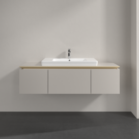 Тумба под раковину Villeroy & Boch Legato 140х38 см ДСП нежно-серый B69800VK