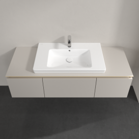 Тумба под раковину Villeroy & Boch Legato 140х38 см ДСП нежно-серый B69800VK