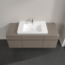 Тумба под раковину Villeroy & Boch Legato 140х55 см ДСП трюфель серый B69900VG