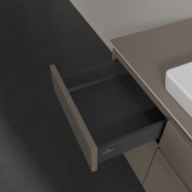 Тумба под раковину Villeroy & Boch Legato 140х55 см ДСП трюфель серый B69900VG