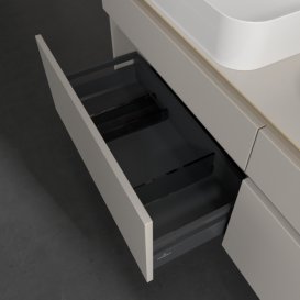 Тумба под раковину Villeroy & Boch Legato 160х55 см с подсветкой ДСП нежно-серый B768L0VK