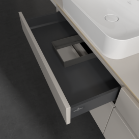 Тумба под раковину Villeroy & Boch Legato 160х55 см с подсветкой ДСП нежно-серый B768L0VK