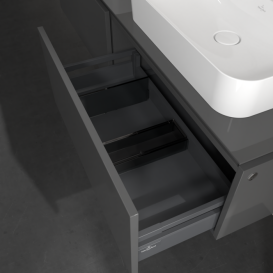 Тумба под раковину Villeroy & Boch Legato 160х38 см с подсветкой МДФ/ДСП глянцевый серый B767L0FP