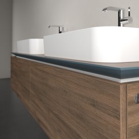 Тумба под раковину Villeroy & Boch Legato 160х38 см с подсветкой ДСП дуб аризона B767L0VH