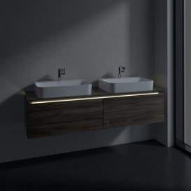 Тумба под раковину Villeroy & Boch Legato 160х38 см с подсветкой ДСП каменный дуб B767L0RK