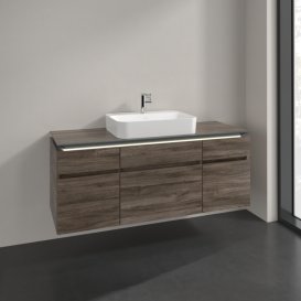 Тумба под раковину Villeroy & Boch Legato 140х55 см с подсветкой ДСП каменный дуб B760L0RK