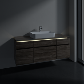 Тумба под раковину Villeroy & Boch Legato 140х55 см с подсветкой ДСП каменный дуб B760L0RK
