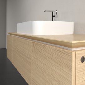 Тумба под раковину Villeroy & Boch Legato 140х38 см с подсветкой ДСП северный дуб B759L0VJ