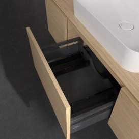 Тумба под раковину Villeroy & Boch Legato 140х38 см с подсветкой ДСП северный дуб B759L0VJ