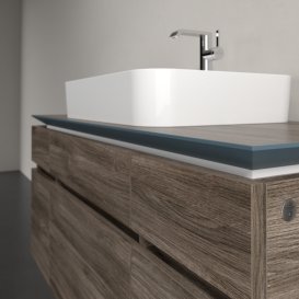 Тумба под раковину Villeroy & Boch Legato 120х55 см с подсветкой ДСП каменный дуб B758L0RK