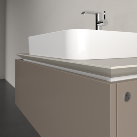 Тумба под раковину Villeroy & Boch Legato 100х38 см с подсветкой ДСП трюфель серый B755L0VG