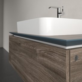 Тумба під раковину Villeroy & Boch Legato 100х38 см з підсвічуванням ДСП кам'яний дуб B755L0RK