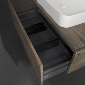 Тумба під раковину Villeroy & Boch Legato 100х38 см з підсвічуванням ДСП кам'яний дуб B755L0RK