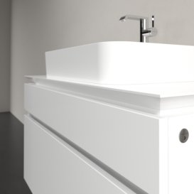 Тумба під раковину Villeroy & Boch Legato 100х55 см з підсвічуванням МДФ/ДСП білий глянсовий B756L0DH