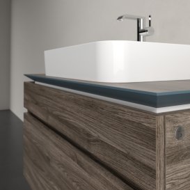 Тумба под раковину Villeroy & Boch Legato 100х55 см с подсветкой ДСП каменный дуб B756L0RK