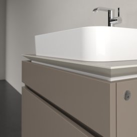 Тумба под раковину Villeroy & Boch Legato 80х55 см с подсветкой ДСП трюфель серый B754L0VG