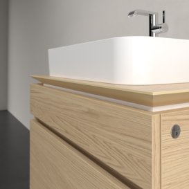 Тумба під раковину Villeroy&Boch Legato 80х55 см з підсвічуванням ДСП північний дуб B754L0VJ