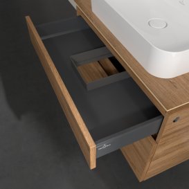 Тумба под раковину Villeroy & Boch Legato 80х55 см з підсвічуванням ДСП дуб канзас B754L0RH