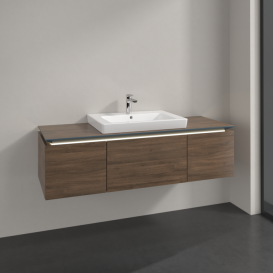 Тумба під раковину Villeroy & Boch Legato 140х38 см з підсвічуванням ДСП дуб аризона B684L0VH