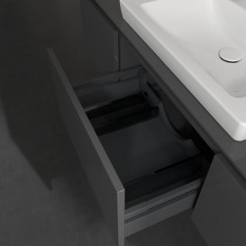 Тумба под раковину Villeroy & Boch Legato 140х38 см с подсветкой МДФ/ДСП глянцевый серый B684L0FP