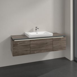 Тумба под раковину Villeroy & Boch Legato 140х38 см с подсветкой ДСП каменный дуб B684L0RK