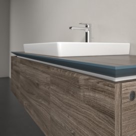 Тумба под раковину Villeroy & Boch Legato 140х38 см с подсветкой ДСП каменный дуб B684L0RK