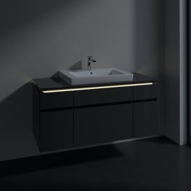 Тумба под раковину Villeroy & Boch Legato 120х55 см с подсветкой МДФ/ДСП глянцевый серый B683L0FP