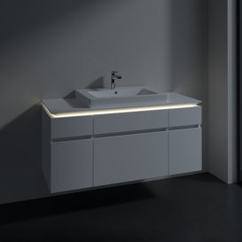 Тумба под раковину Villeroy & Boch Legato 120х55 см с подсветкой ДСП белый матовый B683L0MS