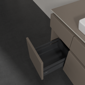 Тумба під раковину Villeroy & Boch Legato 120х55 см з підсвічуванням ДСП сірий трюфель B683L0VG