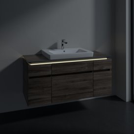 Тумба під раковину Villeroy & Boch Legato 120х55 см з підсвічуванням ДСП кам'яний дуб B683L0RK