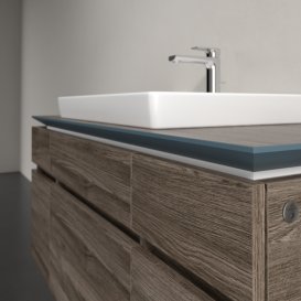 Тумба під раковину Villeroy & Boch Legato 120х55 см з підсвічуванням ДСП кам'яний дуб B683L0RK