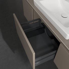 Тумба під раковину Villeroy & Boch Legato 120х38 см з підсвічуванням ДСП сірий трюфель B682L0VG