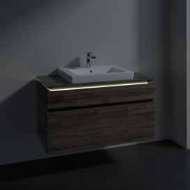 Тумба под раковину Villeroy & Boch Legato 100х55 см с подсветкой ДСП каменный дуб B681L0RK