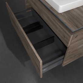 Тумба под раковину Villeroy & Boch Legato 100х55 см с подсветкой ДСП каменный дуб B681L0RK